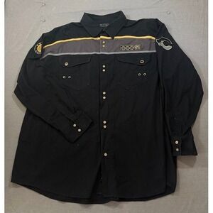 COOGI Black Long Sleeve Button Down Shirt Mens 5XL Accelerated Fashion Workwear